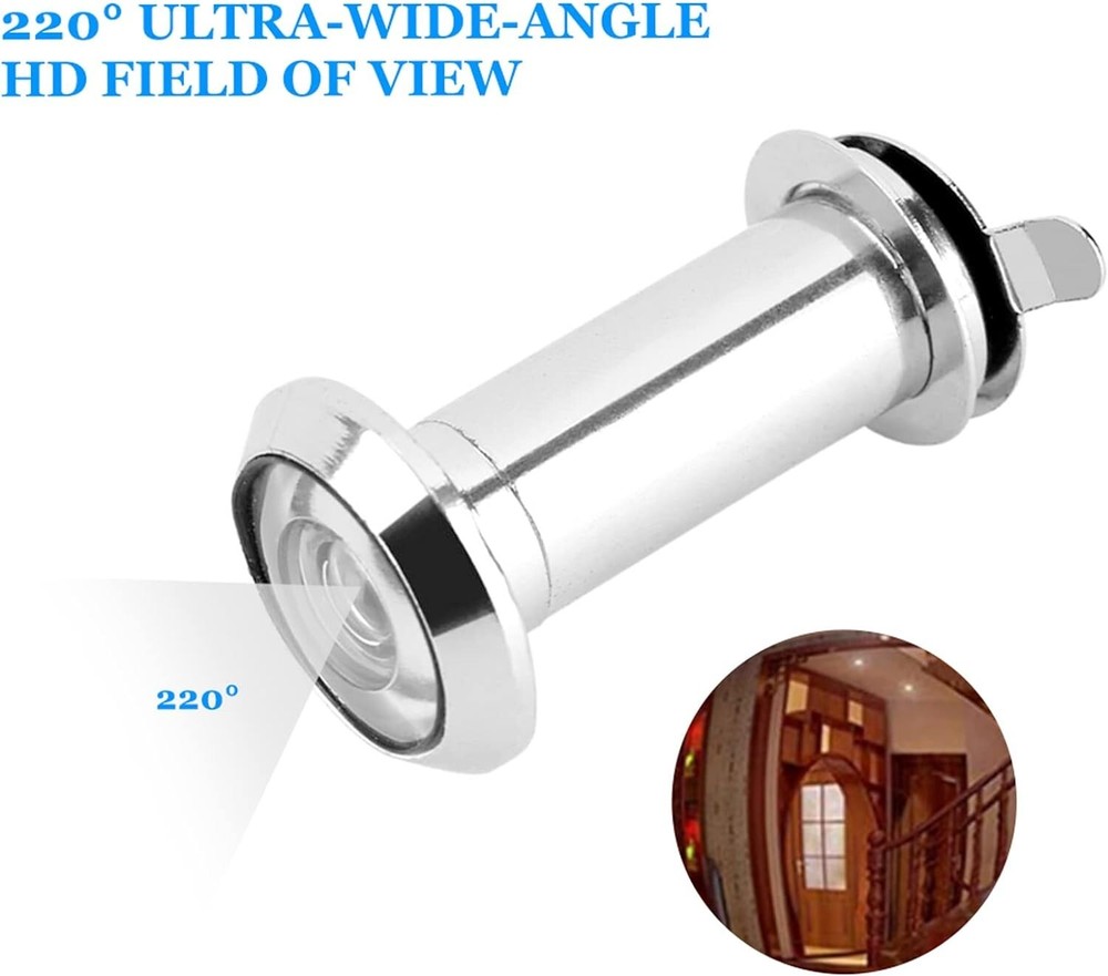 Durable Zinc Security Door Viewer Peephole - Easy Installation & Privacy Shield