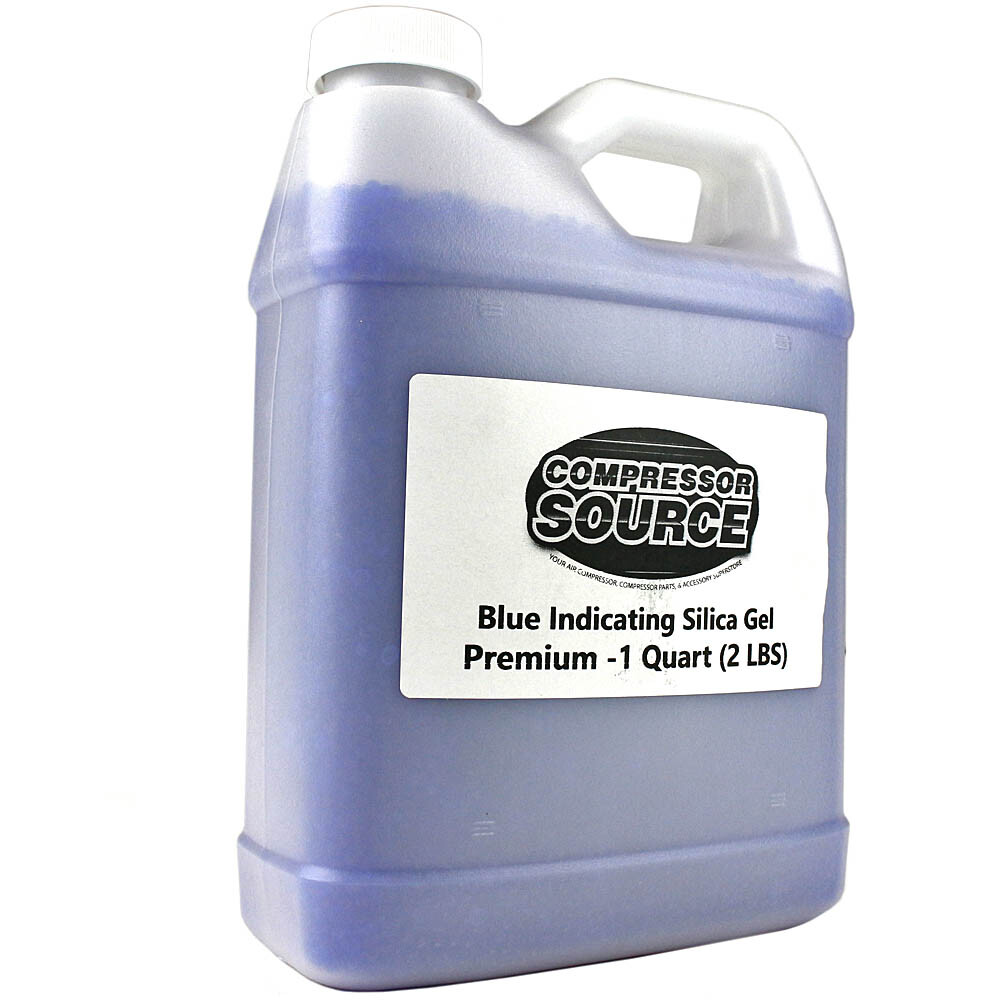 2 LBS 1 Quart of Dessicant Beads For Desiccant Air Dryers Silica Gel Blue