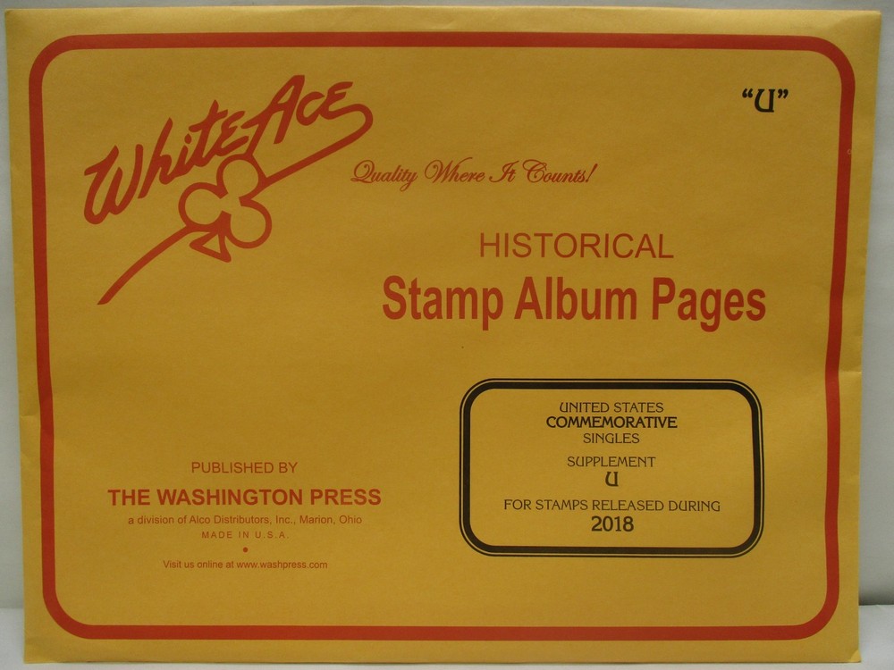 White Ace Stamp Supplement 2018 Commemorative Singles "U"