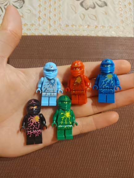 MOC Lego Minifig Figurine: Ninjago 5Pcs NRG Jay Lloyd Cole Zane Kai