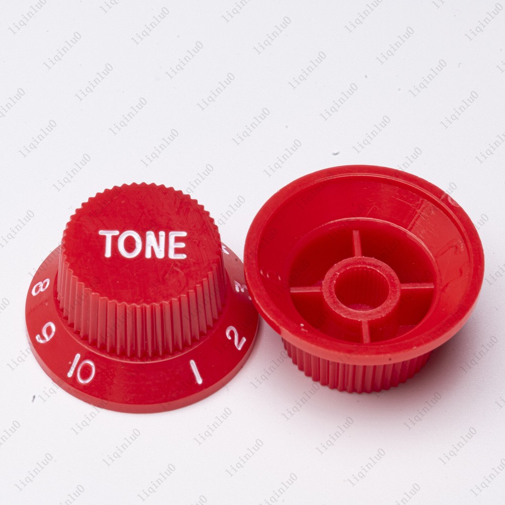 Red/ White Numbers ST Electirc Guitar Knobs Volume Tone Knob For Stratocaster