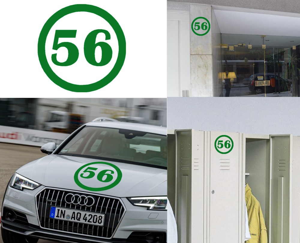Number 56, Sticker Vinyl Version v1c