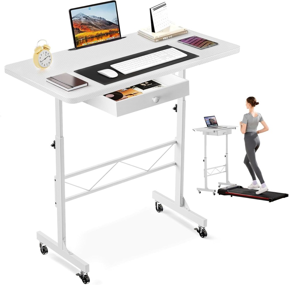 Small Standing Desk Adjustable Height Small Computer Desk Mobile Portable