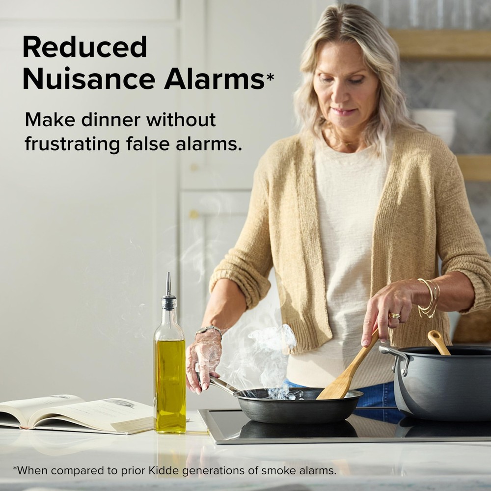 Kidde Smart Smoke and Carbon Monoxide Detector, Ring App Enabled for Real-Time