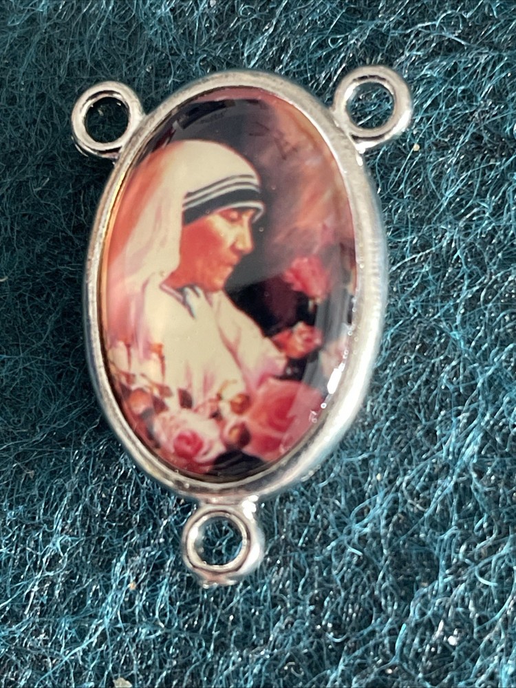 Mother Teresa Of Calcutta Rosary Centers |  Rosary Making Parts | Silver Tone