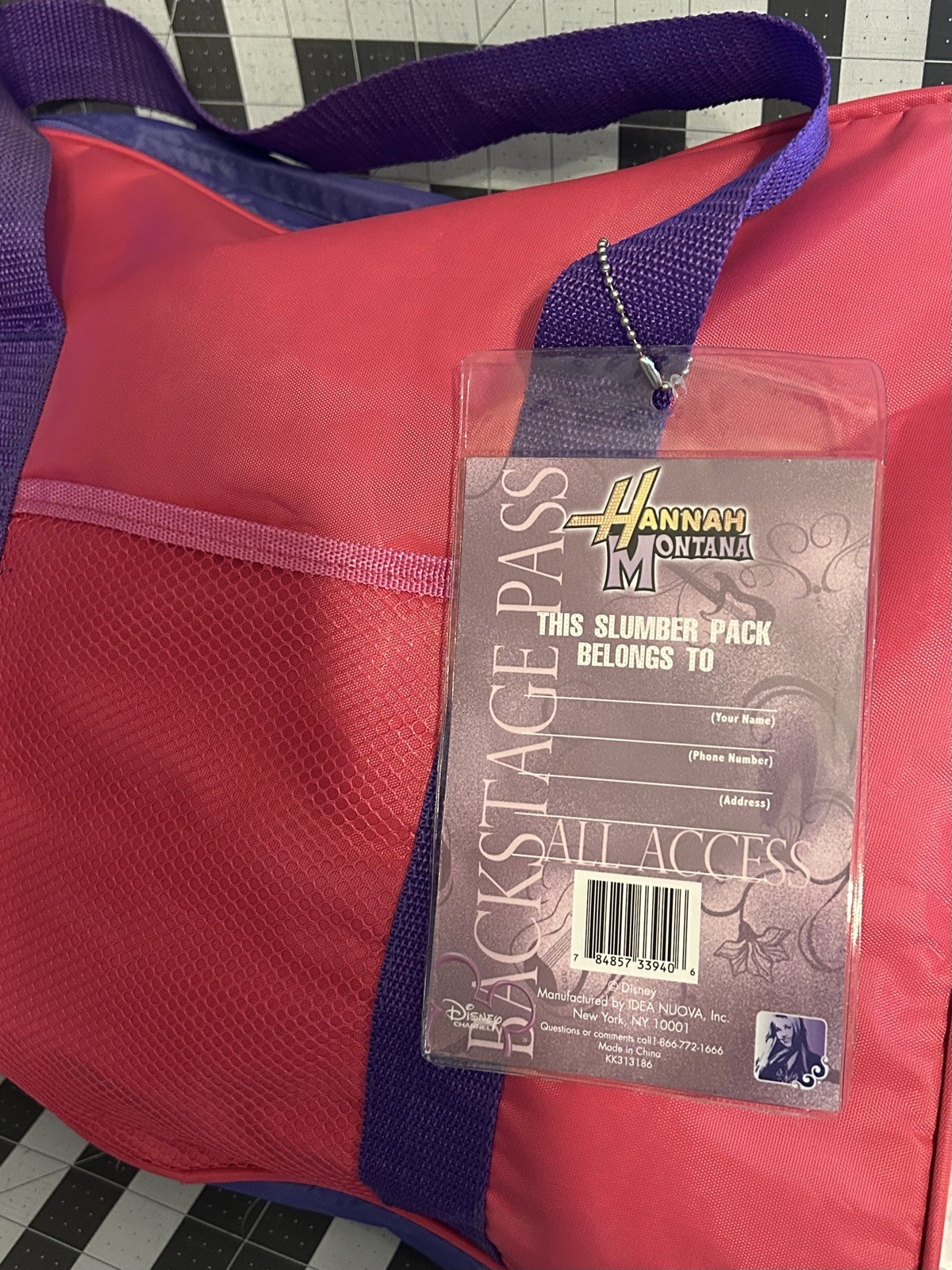 Disney Hannah Montana Slumber Pack w Tote Sleeping Bag Pillow Eye Mask Set NEW