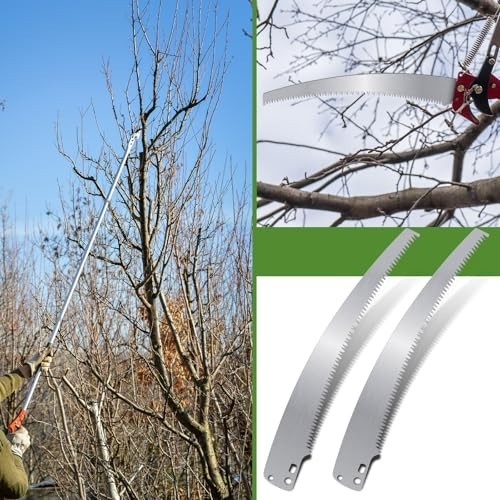 10 Pcs 12" Pole Saw Replacement Blades for Tree Pruner, Compatible with Various
