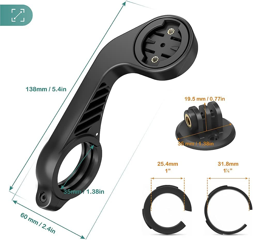 Out Front Mount Compatible with Edge GPS Bike Computer, XOSS G/G
