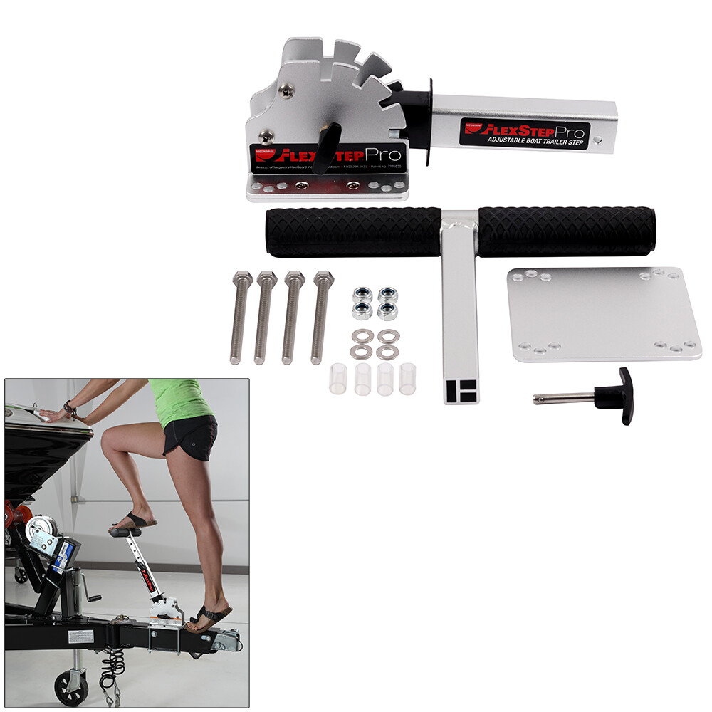 Megaware FlexStep Pro Package Aluminum Trailer Step 80011