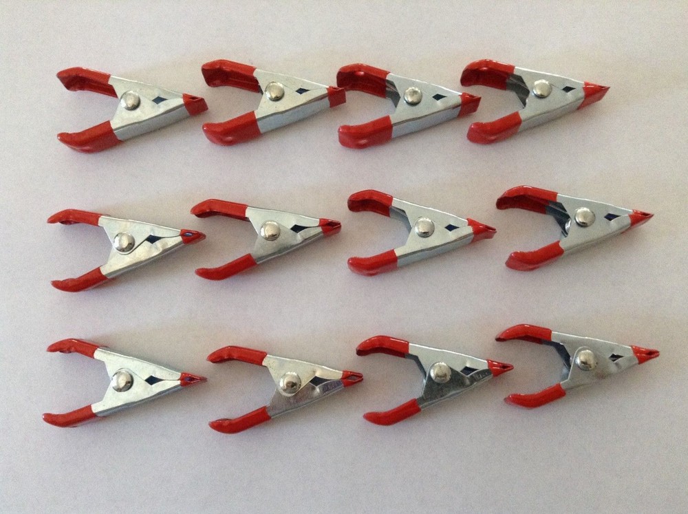 New 50pc 2" Mini Spring Clamp Metal, Rubber Tips Set * US SHIPPER *