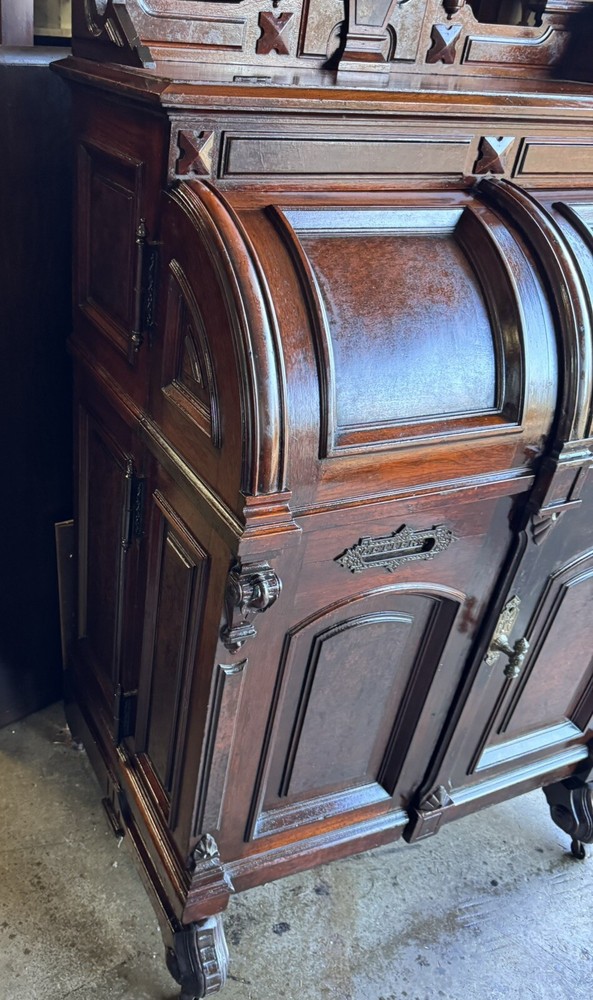 WALNUT AND BURL 3 HINGE WOOTON DESK