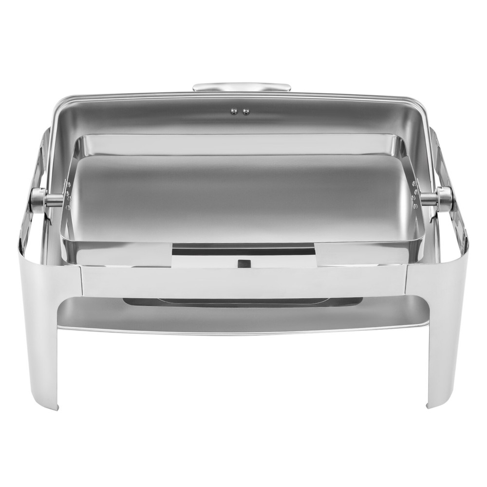 Stainless Steel Rectangular Roll Top Chafing Dish Buffet Set Pan Chafer 9.5QT US