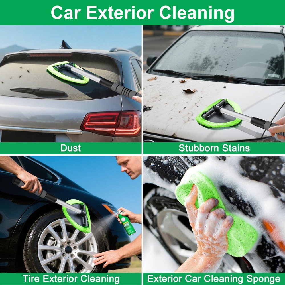 XINDELL Windshield Cleaner Tool Extendable Car Window Cleaning Kit