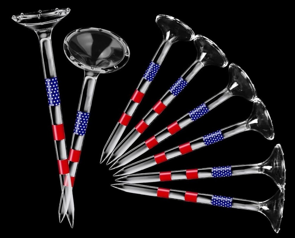 Golf Tees 3 1/4'' Unbreakable Transparent Acrylic, Plastic Reduce Side Spin &...
