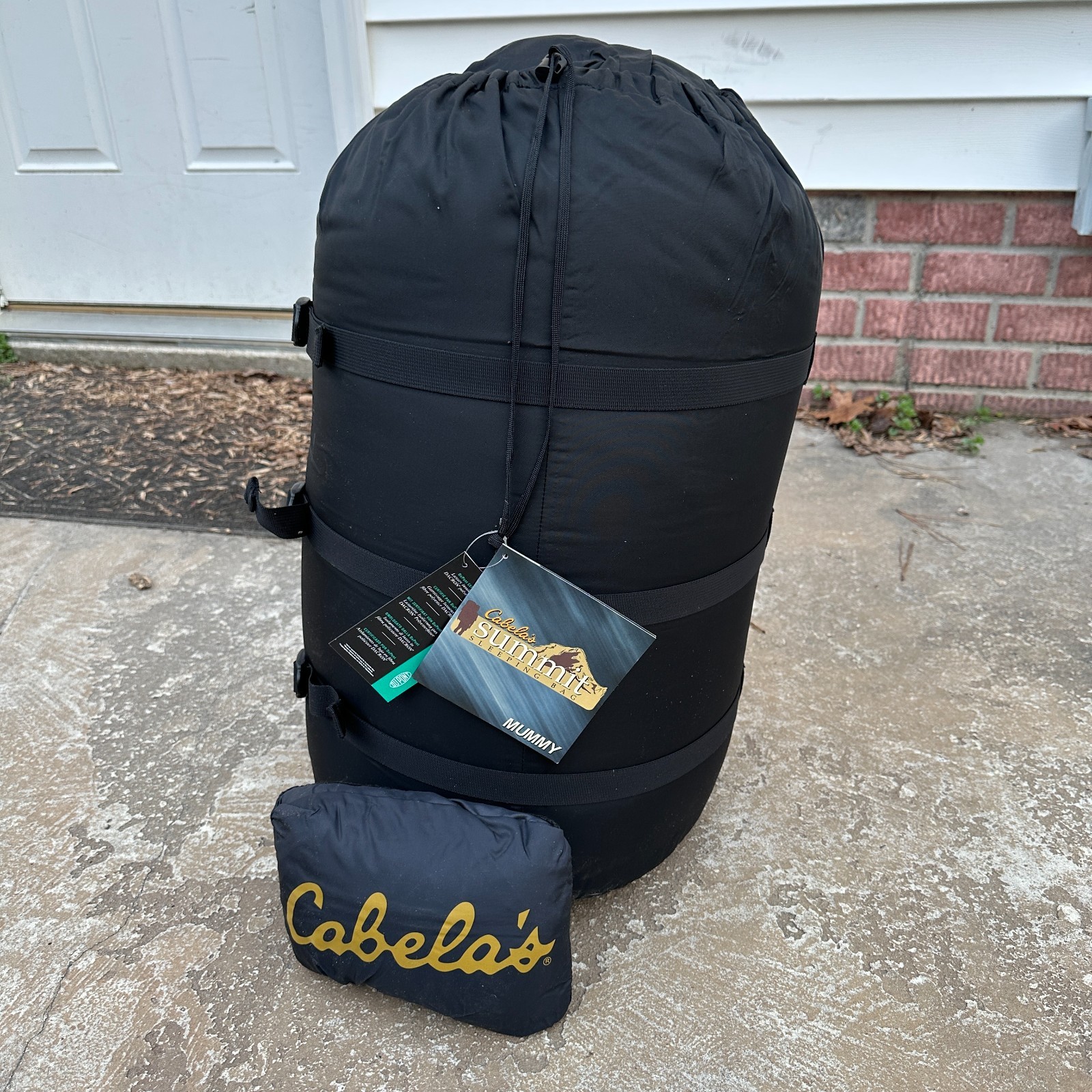 NWT Cabela's Summit Mummy Green Sleeping Bag 36"x90" w/ Bivy Cover