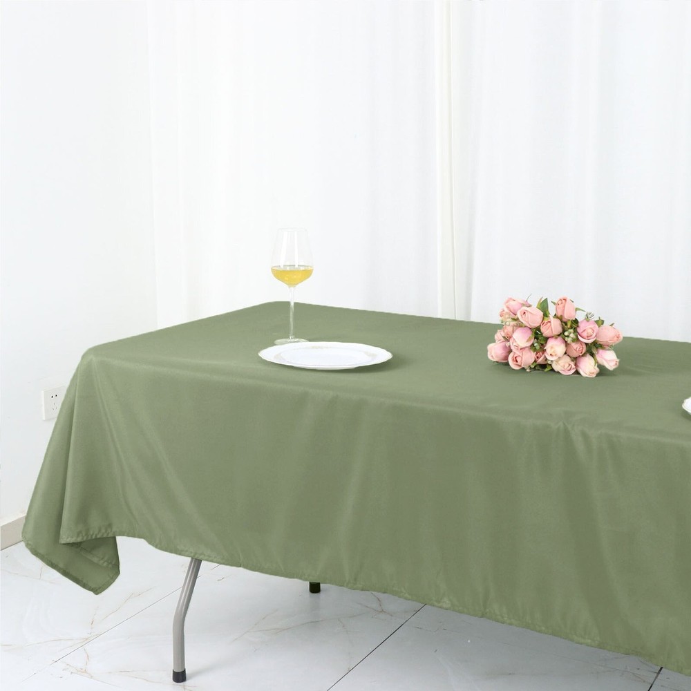 5 EUCALYPTUS SAGE GREEN 60x102 RECTANGLE POLYESTER TABLECLOTHS Wedding Catering