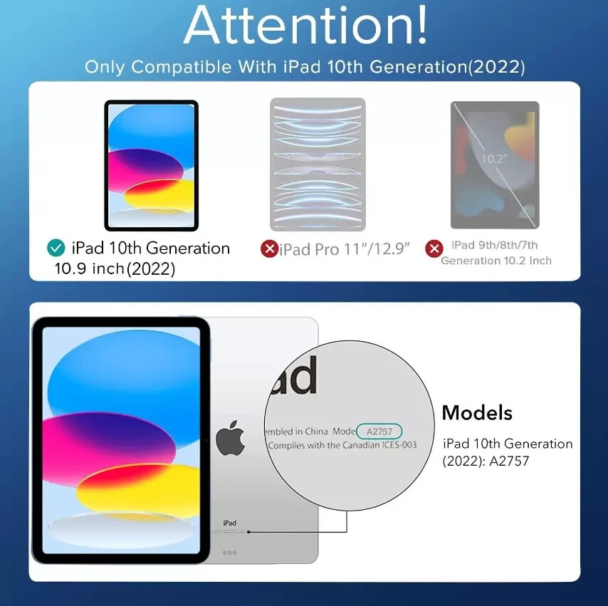 [2 Pack] Glass Screen Protector for iPad 10th Generation (10.9 inch 2022 models)