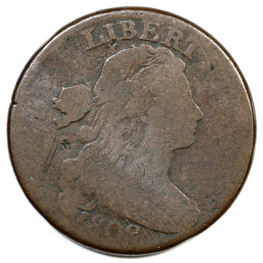 1802 S-227 R-2 Draped Bust Large Cent Coin 1c