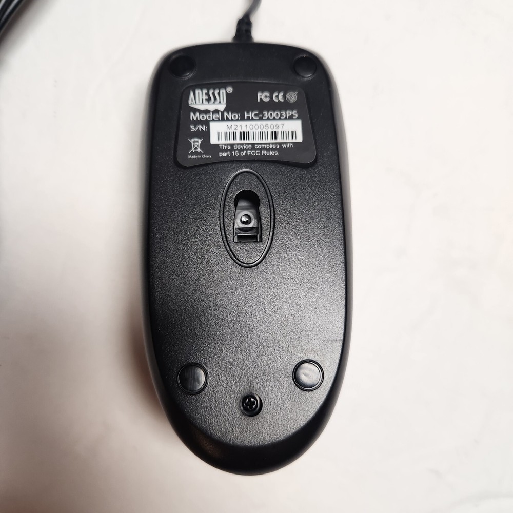 Adesso 3 button desktop ps/2 optical scroll mouse HC-3003PS NEW