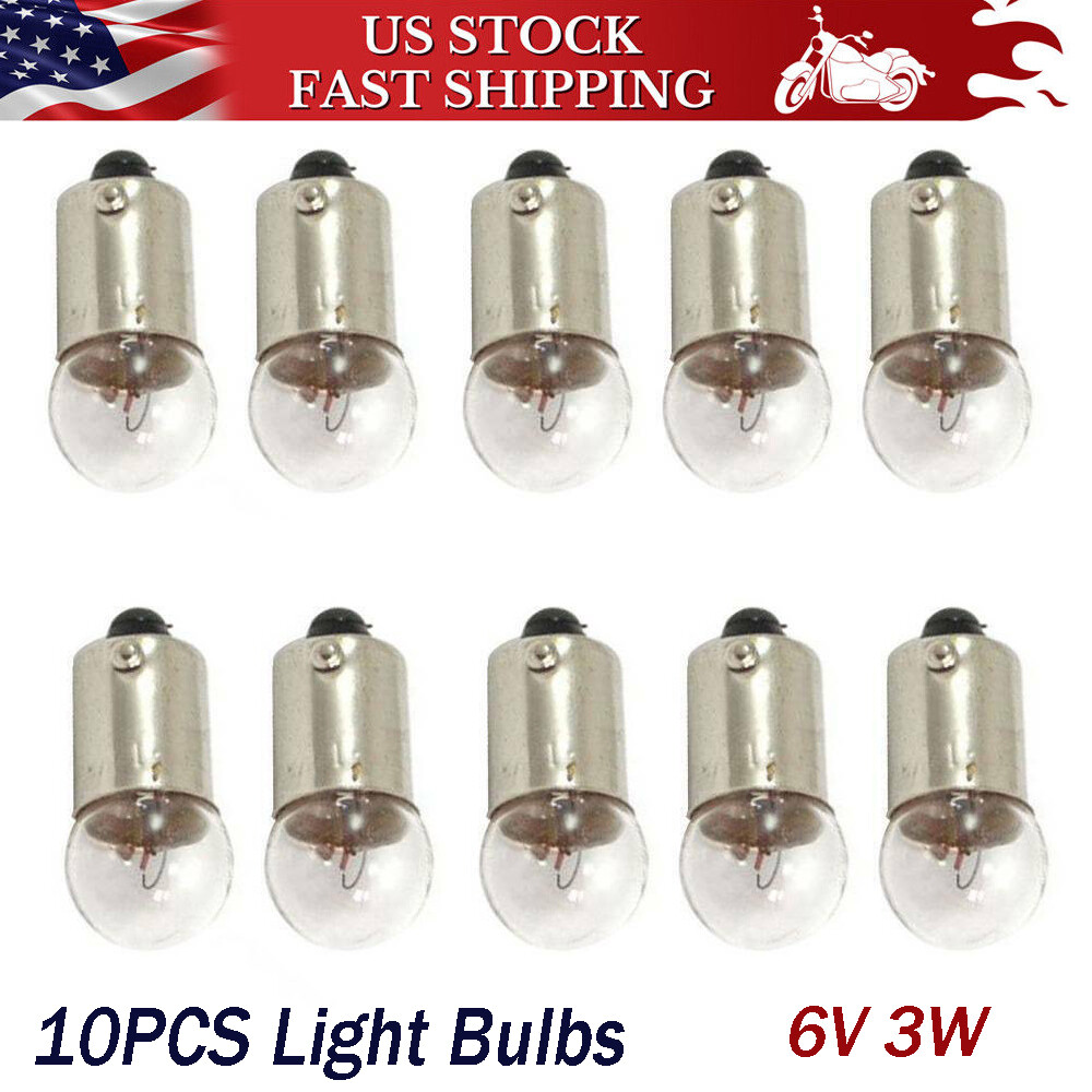 10pcs 6 Volt 3W Speedo Speedometer Light Bulbs For Honda CT70 CT90 C70 ST90 S65