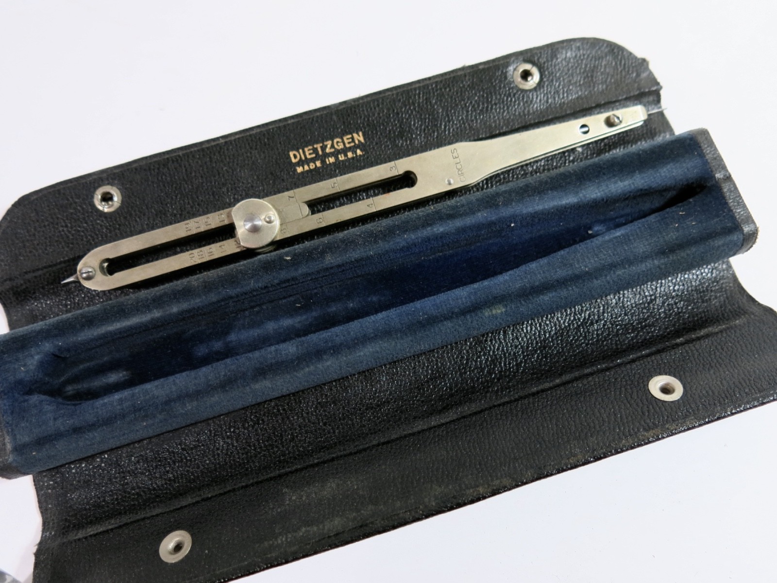 Vintage Dietzgen Made in USA 7 1/4" Proportional Dividers with Original Case