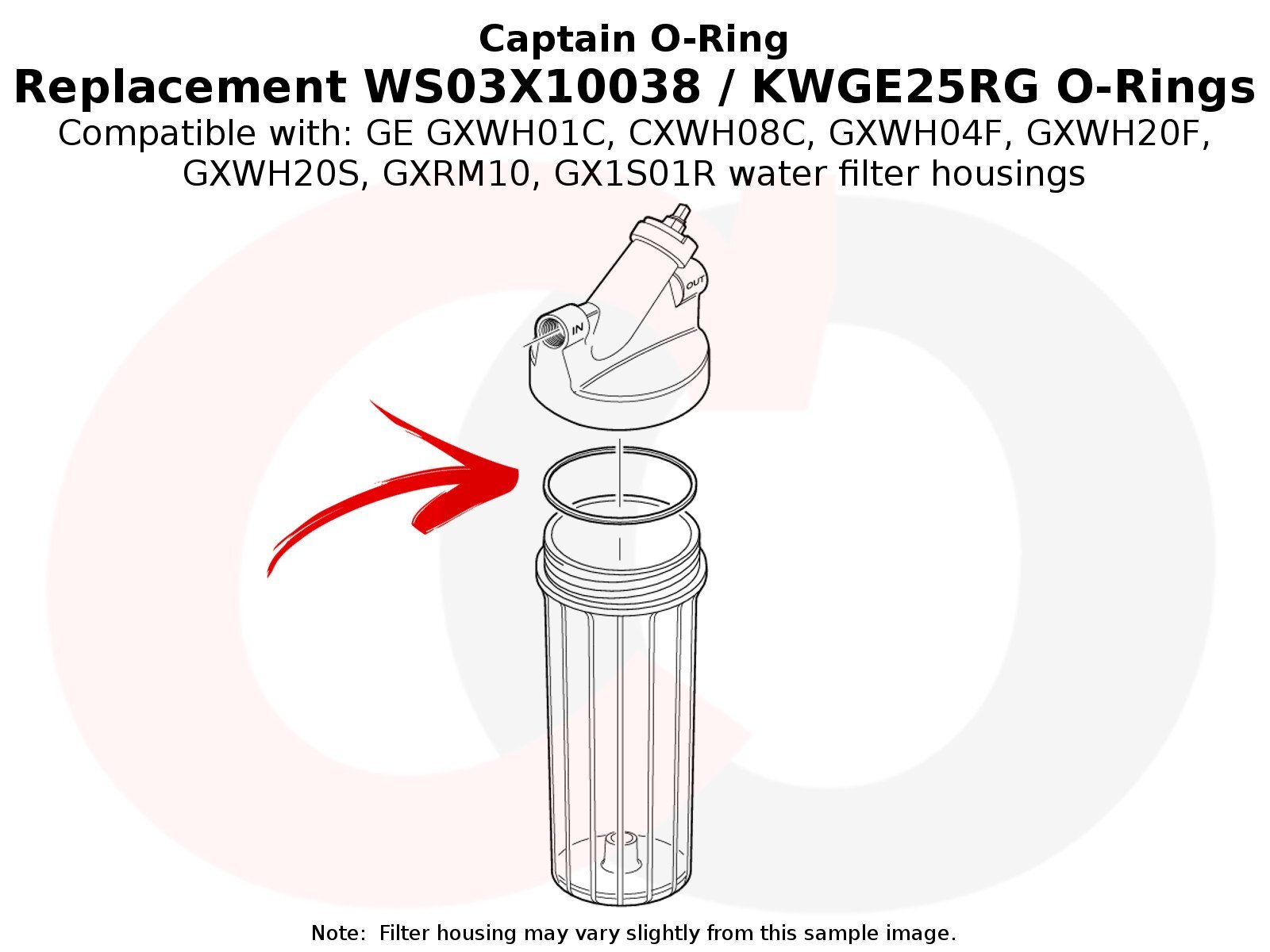 (3 Pack) GE KWGE25RG / WS03X10038 Water Filter O-Ring for GXWH01C, GXWH04F, etc