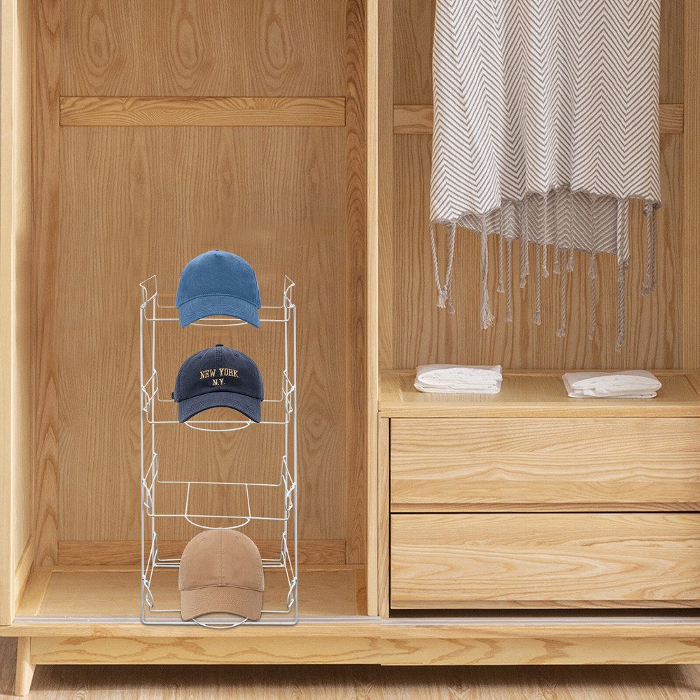 4-tier Hat Display Stand, Tabletop Hat Display Rack, Hat Display Rack for Retail