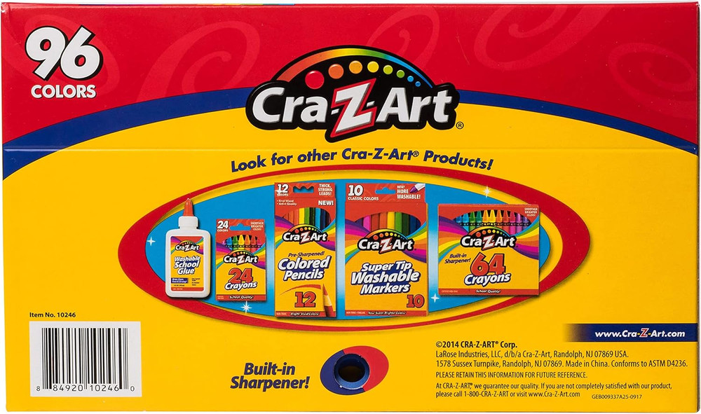 96Ct Crayons in Flip-Top Box with Sharpener