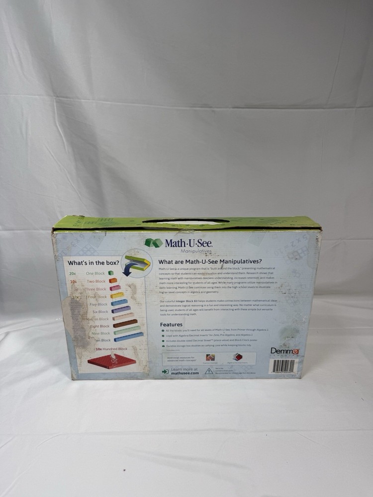 Math-U-See Integer Block Kit Manipulatives Educational Math Learning Incomplete