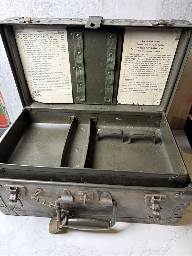 US Army Barber Kit Case VINTAGE