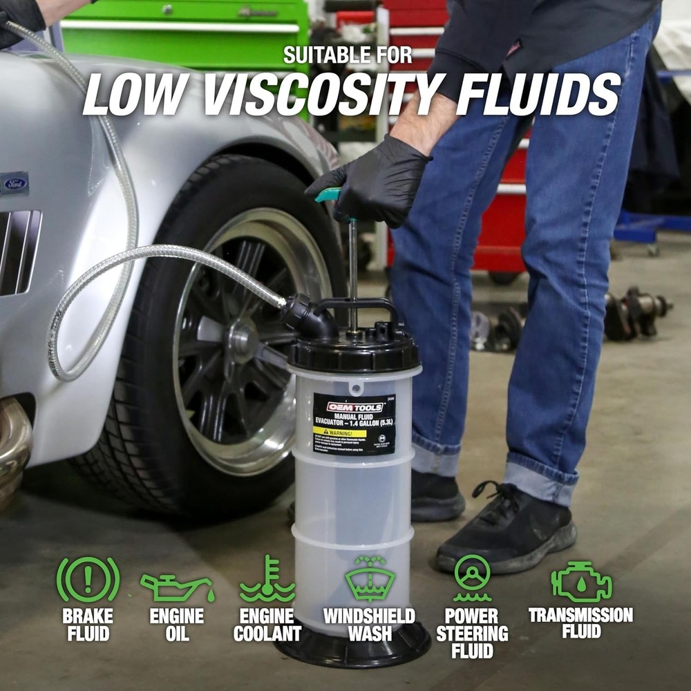Fluid Extractor Pump for Oil, Coolant, Transmission