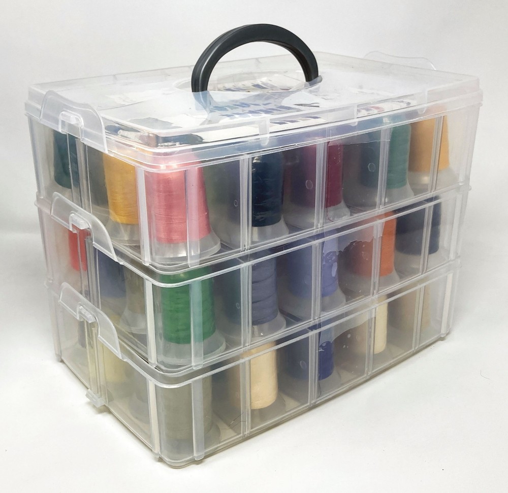 Embroidex 60 Spools Polyester Embroidery Machine Thread in Case
