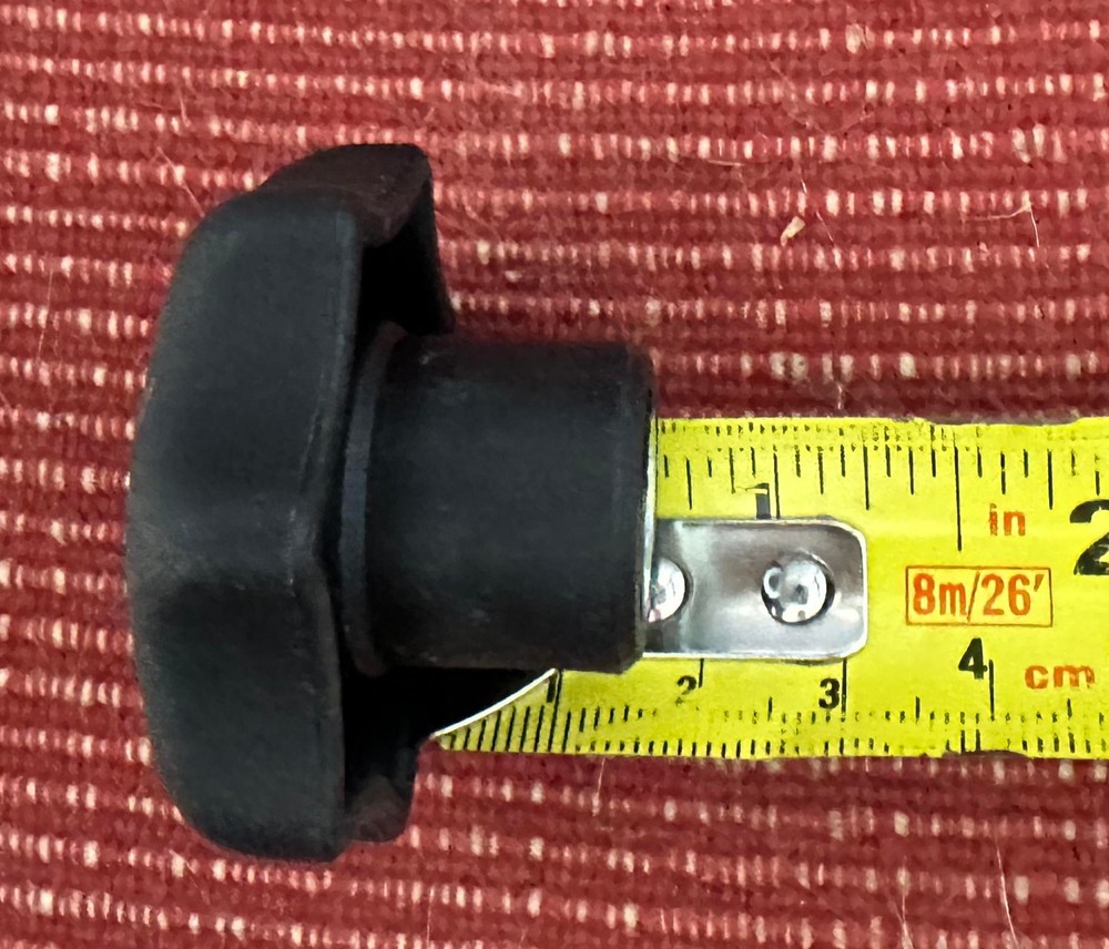 Knobs Black KIPP Hand Knob (Pair) White Center 5/16-18 thread-Open Box