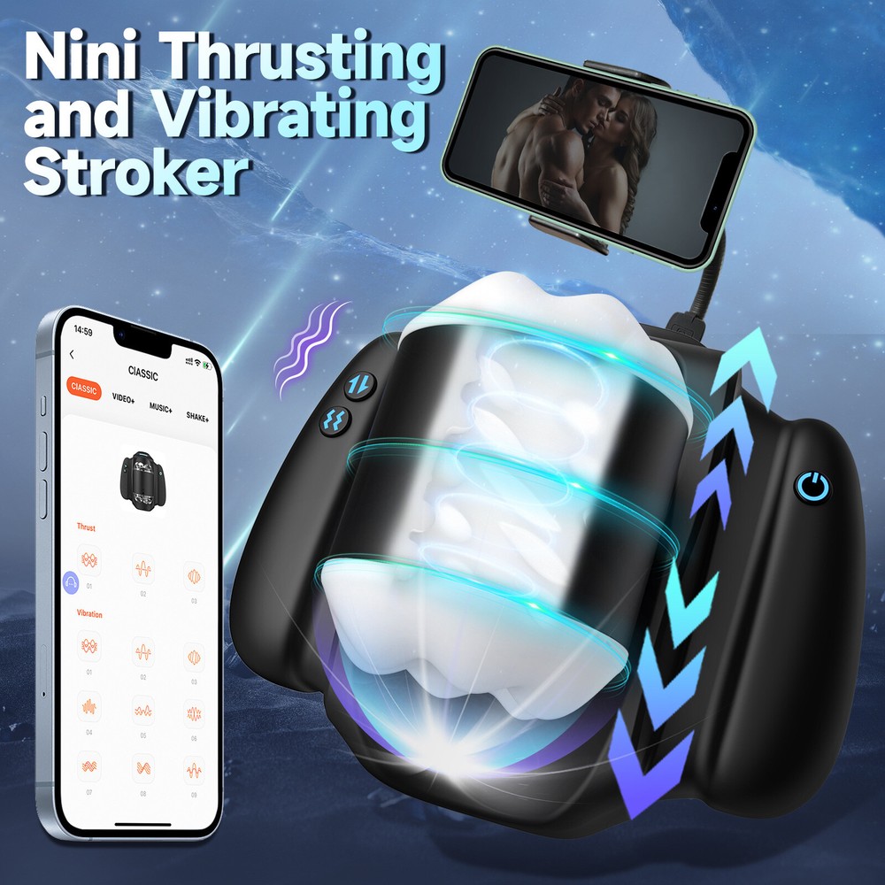 Male Masturbator APP control Automatic Vibrator Thrusting Cup Stroker Lubricants