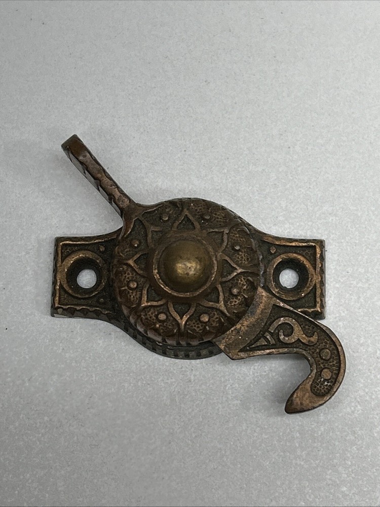 Antique R & E Bronze Window Sash Lock