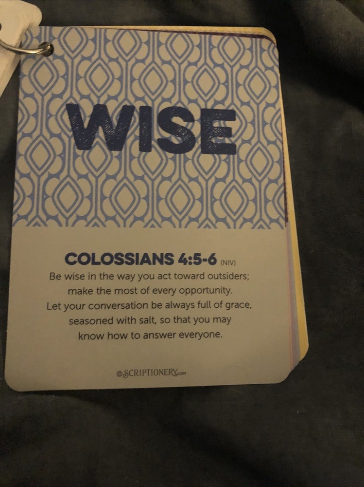 Scriptionery - Go forth Scripture Truths 20 Bible Verses Cards on a ring