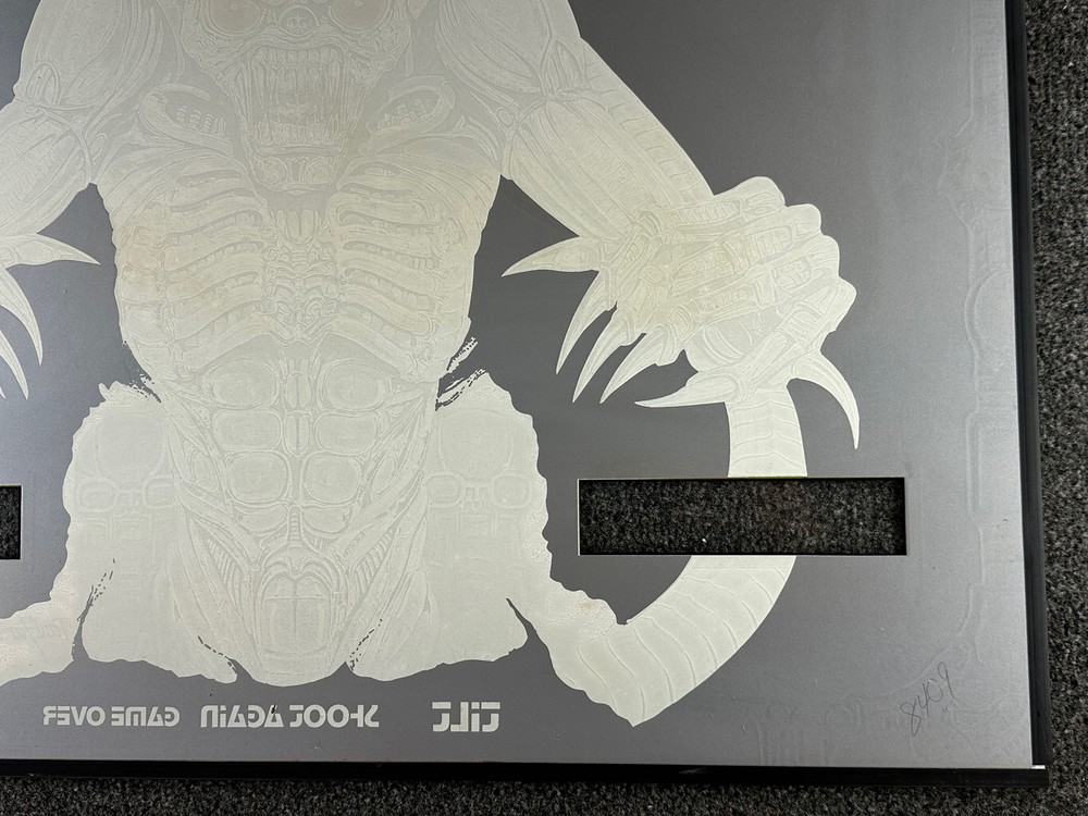 Bally Space Invaders Pinball Machine Game Backglass ORIGINAL Inner