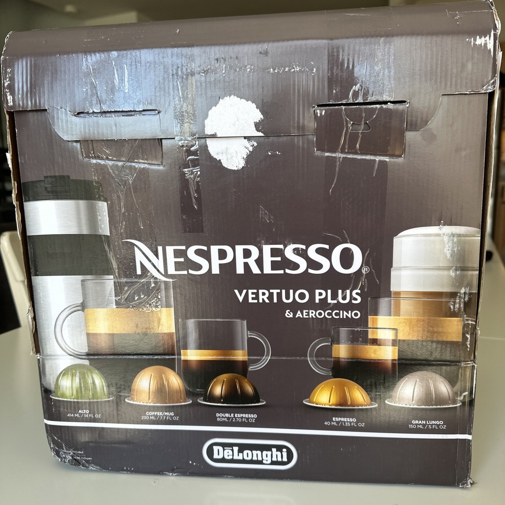 SILVER Nespresso Vertuo Plus Coffee and Espresso Maker READ