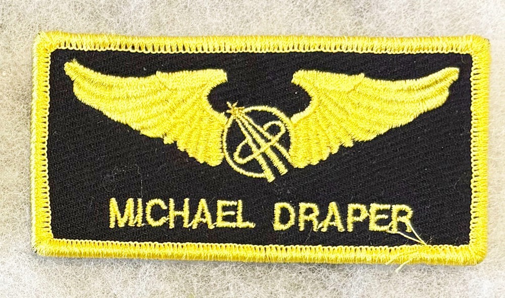 NASA Michael Draper Cloth Flight Jacket Name Tag