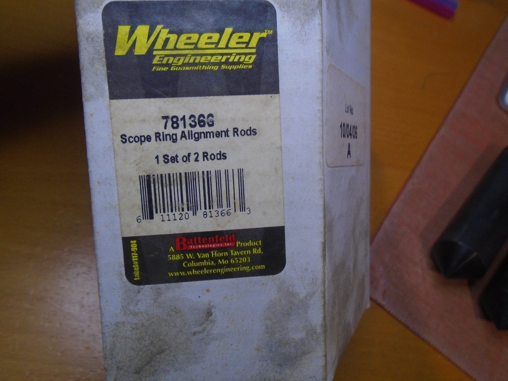 Wheeler Scope Ring Alignment Rods