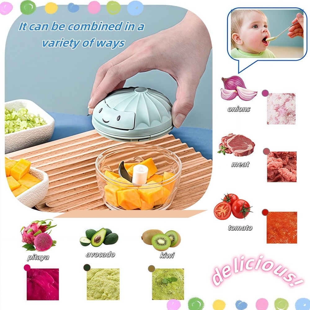 Manual Food Processor Vegetable Chopper, Mini Hand Pull String Garlic Chopper...