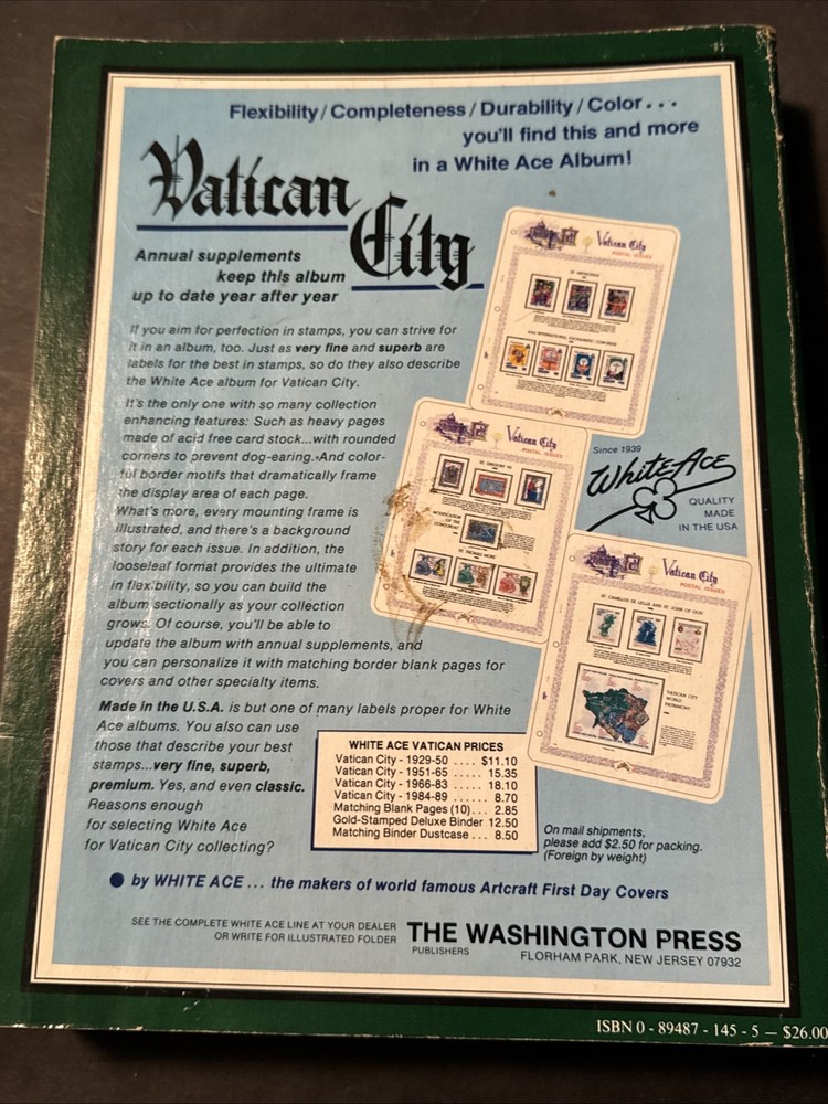 1991 Scott Standard Postage Stamp Catalogue Volume 1 Used