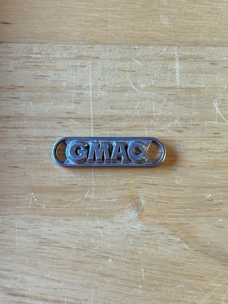 Vintage GMAC "Return Postage" Key Ring Tag GMAC Keychain Double Key Ring