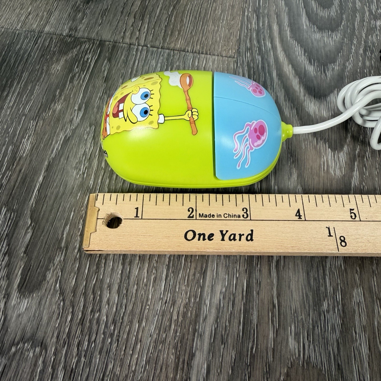 Spongebob Squarepants Kidzmouse Computer Wired Ball Mouse Nickelodeon 2002 VTG