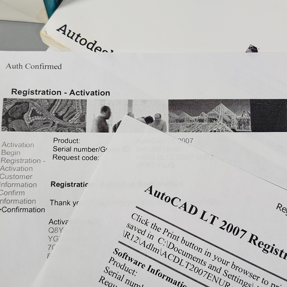 AutoCAD LT 2007 Autodesk Drafting Software in Box Serial Activation Key Untested