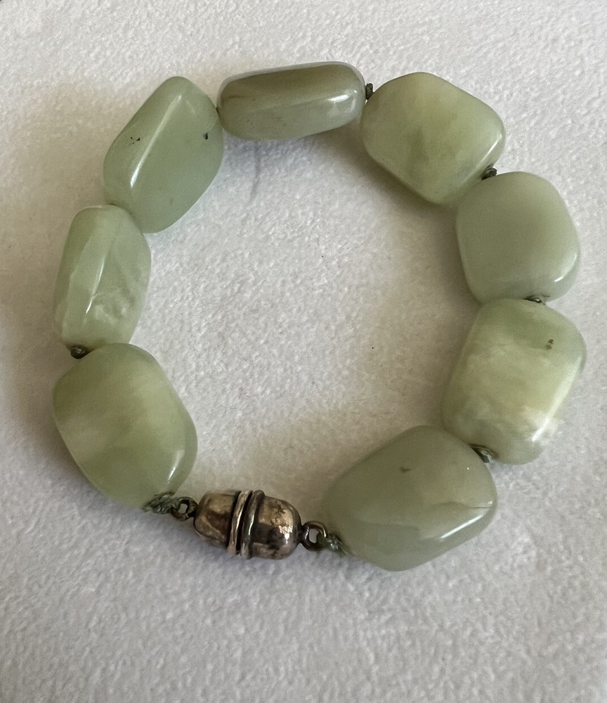 925 claps green beads Bracelet