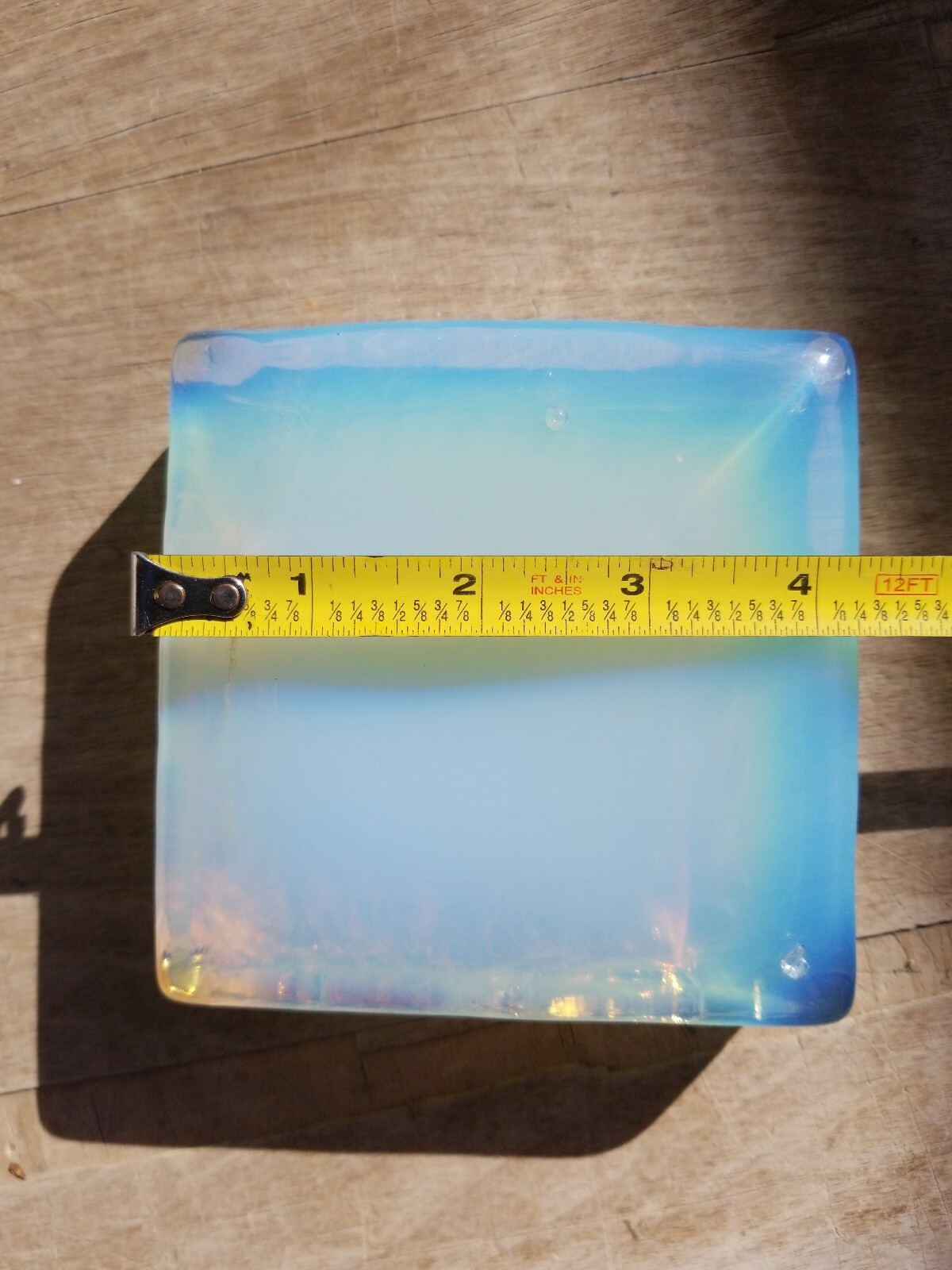 Opal Opalite Glass Tile Chipped Block 4 Slab Flint Knapping Cab 2# Sm.