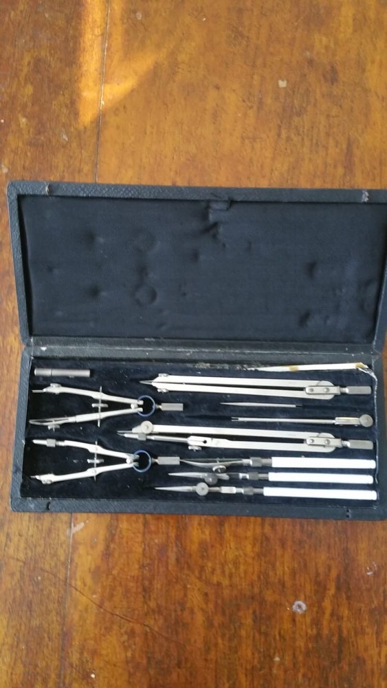 Vintage French Technical Drawing Set.