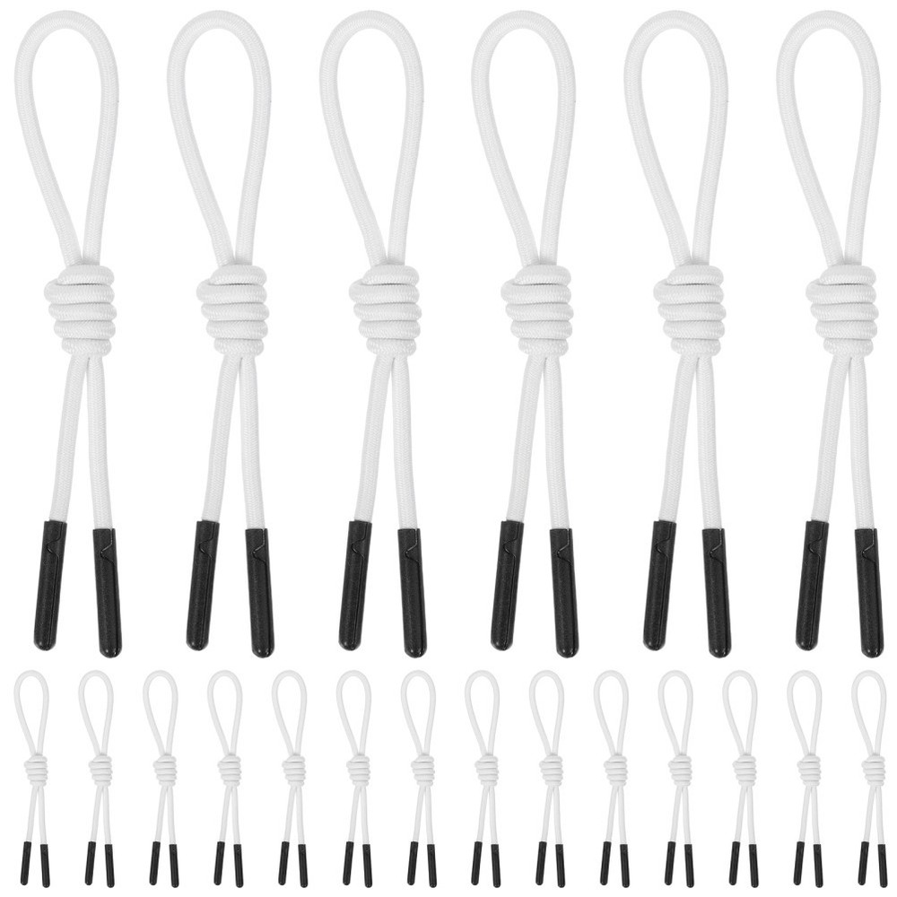 20 Pcs Stretch Cord Zipper Backpack Pull Extension Fixer for Jackets
