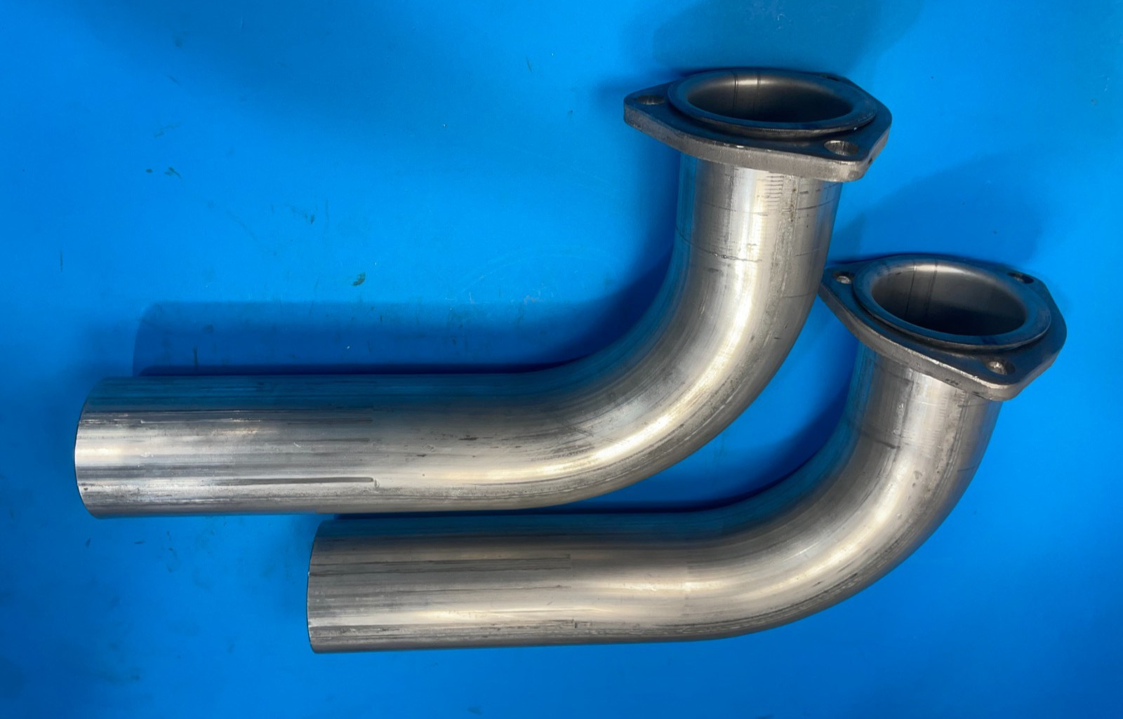 Shorty Exhaust Header Pipe Block Hugger 2.5" 14 Ga. for Chevy 265-400 SBC